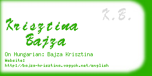 krisztina bajza business card